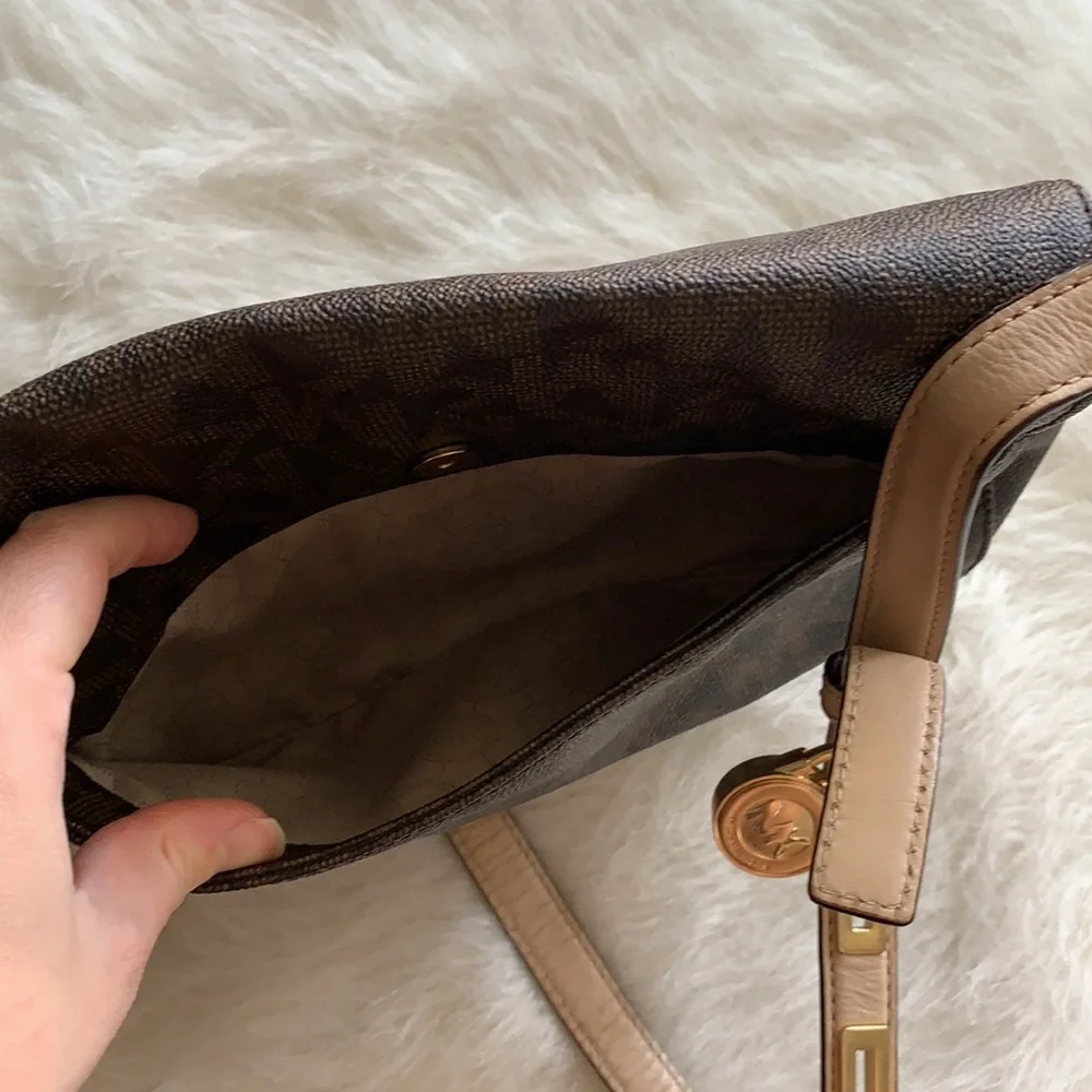 Michael Kors | brown MK Satchel Crossbody Bag - Picture 8 of 16